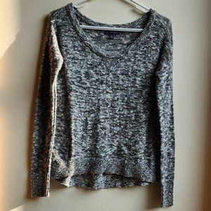 American Eagle Outfitters Marbled Gray Metallic Scoop Neck Sweater Size XS